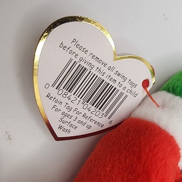 TY Beanie Baby "Santa the Santa Claus" with Both Hang and Tush Tags - Picture 9 of 14